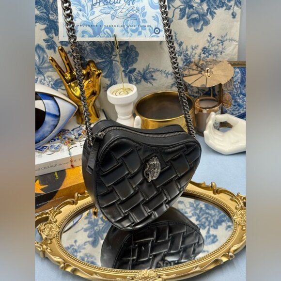 🆕 KURT GEIGER LONDON 🧿 NWOT Kensington Heart-Shaped Leather Crossbody Bag - Picture 5 of 15